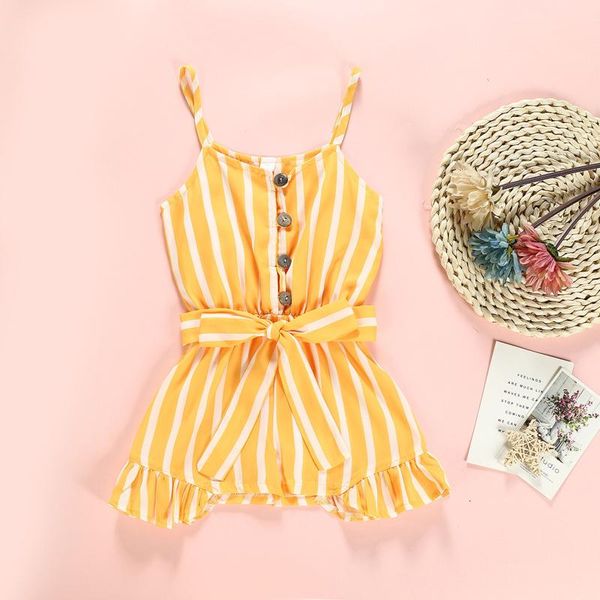 

jumpsuits toddler one-pieces rompers 2021 kid baby girl clothes sleeveless stripe print romper red jumpsuit one piece outfit, Blue