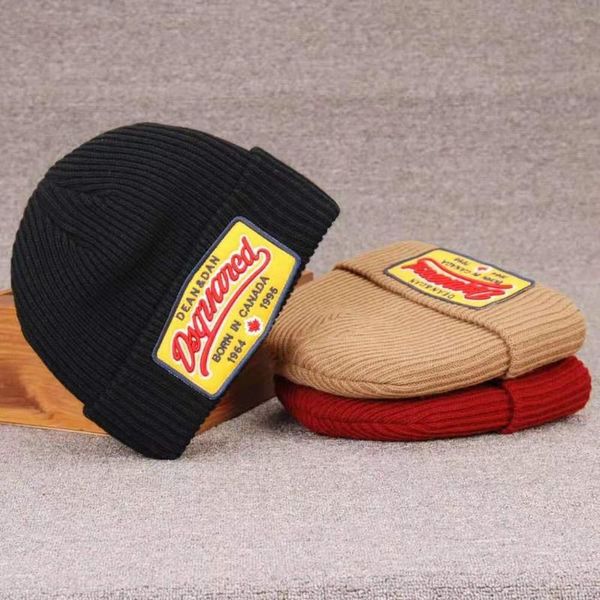 

beanies men's and women's embroidered knitted hats in autumn winter