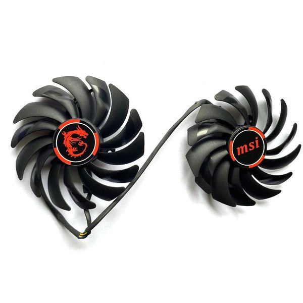 

fans & coolings 2pcs 95mm dc 12v 4pin pld10010s12hh rx5700 xt gpu fan replacement for msi rx 5700 gaming x graphics cooling