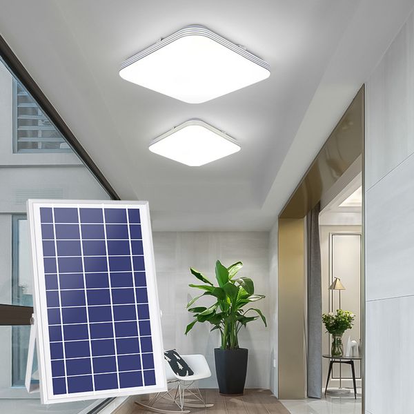 100W Luci Solari Indoor Outdoor Casa Solari Luce Telecomando Lampada da Soffitto a LED Solare Giardino Cortile Patio Garage Paesaggio