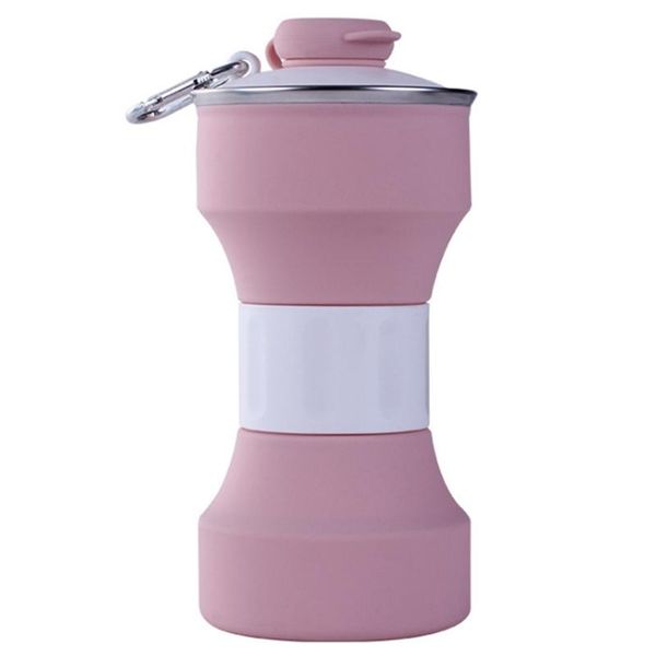 

water bottle 650ml folding sports cup handy travel mini portable silicone