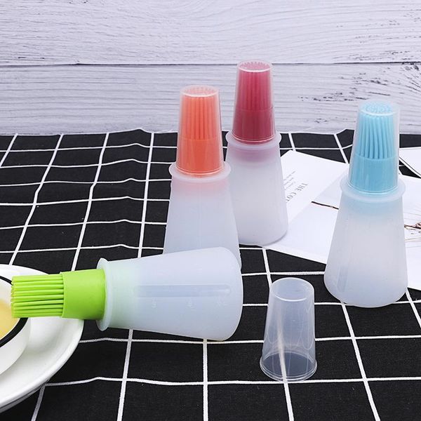 

tools & accessories silicone oil brush bottle with lid portable butter baking pastry grilling frying bbq cooking dispenser kitchen