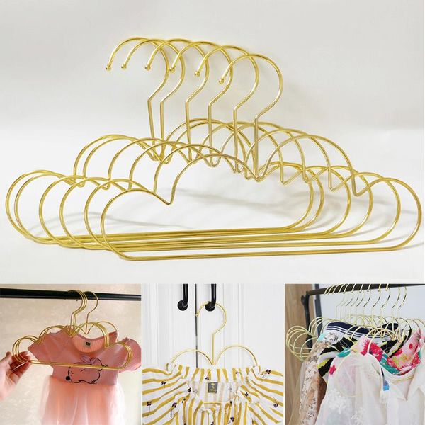 

hangers & racks 5pcs wall hook cloud shape for clothe storage non-slip practical gold iron coat hanger durable organizer decoration tool