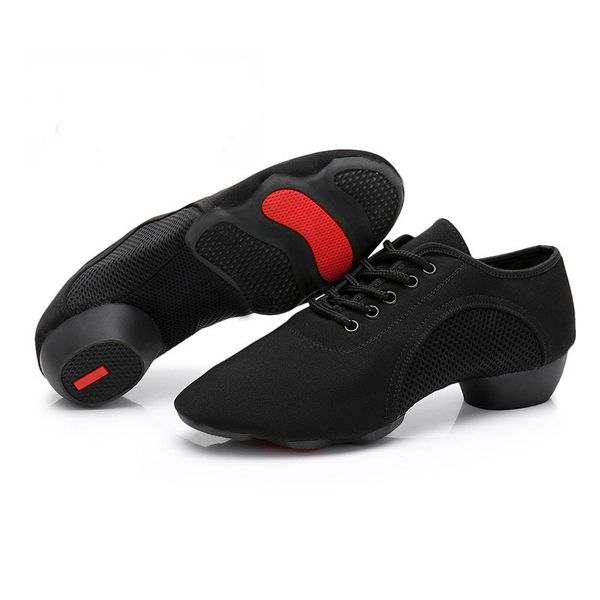 

70% off factory online modern shoes three section sole men's and women's latin dance oxford cloth teacher's sailor dance shoe, Black
