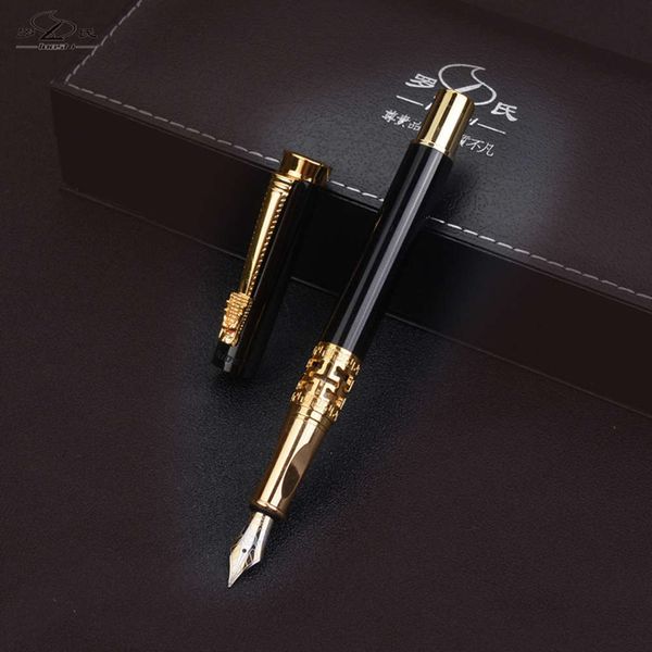 

roche dragon head metal upright pen gift box set student calligraphy