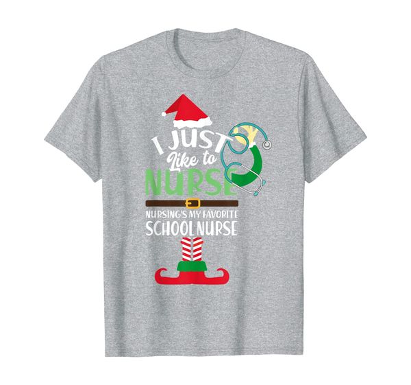 

school nurse nursing's my favorite xmas gift t-shirt, White;black