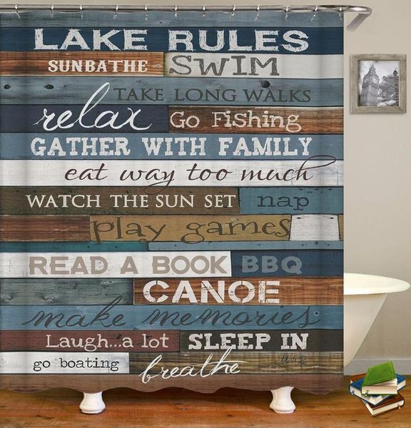 

shower curtains retro wood door wall hanging bath screen geometric bathroom waterproof christmas decor multi-size curtain