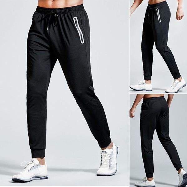 

men's sports pants quick-drying running fitness loose breathable training, Black
