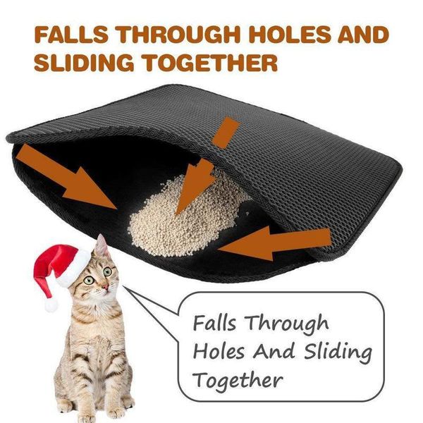 

cat beds & furniture eva waterproof pet litter mat double layer pads trapping box products bed for cats house clean