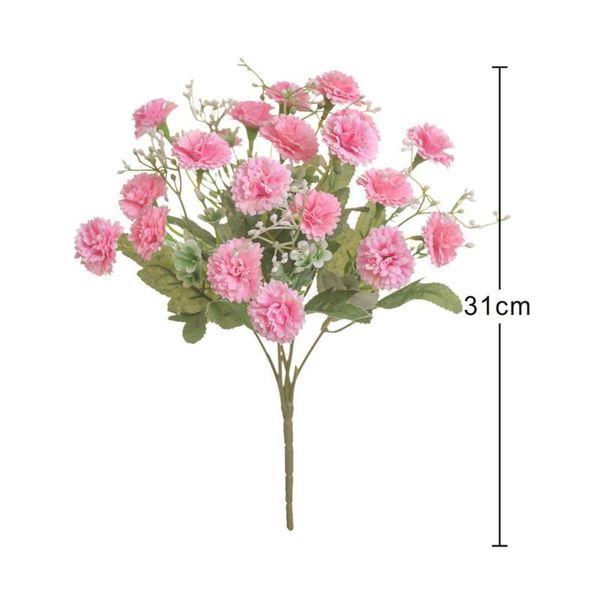 

decorative flowers & wreaths 29cm rose pink silk peony artificial bouquet 5 forks and 9 heads fake for home wedding decoration indoor