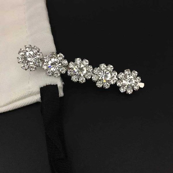 

new light luxury full rhinestone flower hairpin, Slivery;golden