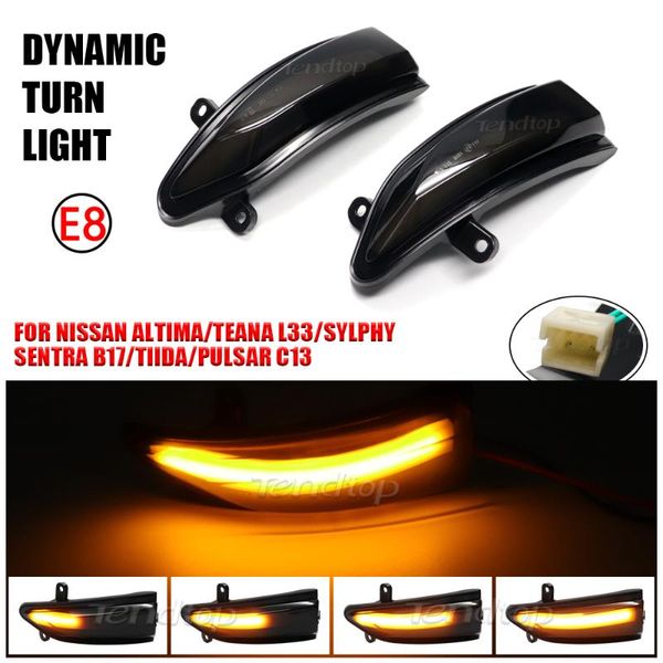 

emergency lights for altima teana l33 2013- 2021 sylphy sentra pulsar tiida led sequential turn signal light wing mirror indicator la