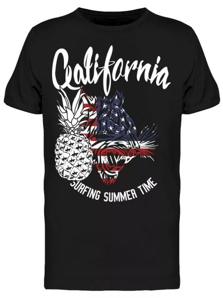 

surfing summer time tee men's -image by shutterstock, White;black