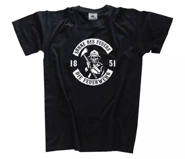 

figli des fuoco - pompieri t-shirt s-xxxl, White;black
