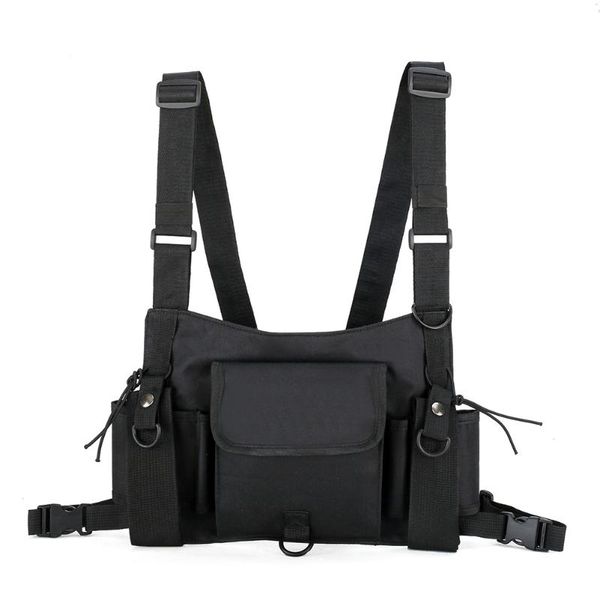 

waist bags streetwear with shoulder strap nylon belt fashion tactical rig multifunctional chest bag multi pockets vest pouch unisex