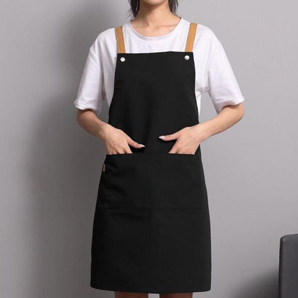 

aprons cooking apron for kitchen adjustable strap wear resistant fabric easy-wearing professional chef pockets home