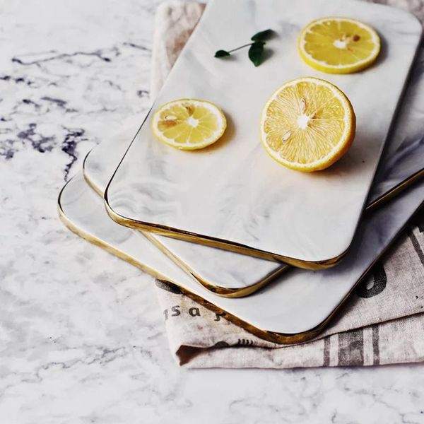 

dishes & plates 10/12 inch ceramic marble serving plate sushi steak barbecue bbq cheese pizza dessert cake fruit dish tray board