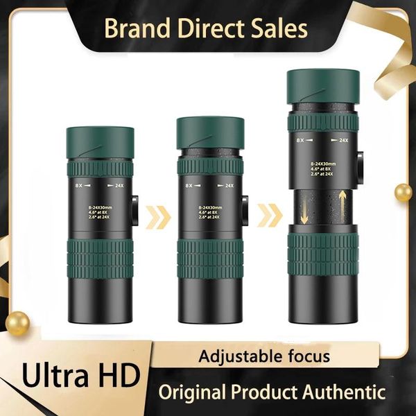 

telescope & binoculars 8-24x30 professional monocular hd super zoom eyepiece prisms telepo outdoor camping for smartphones