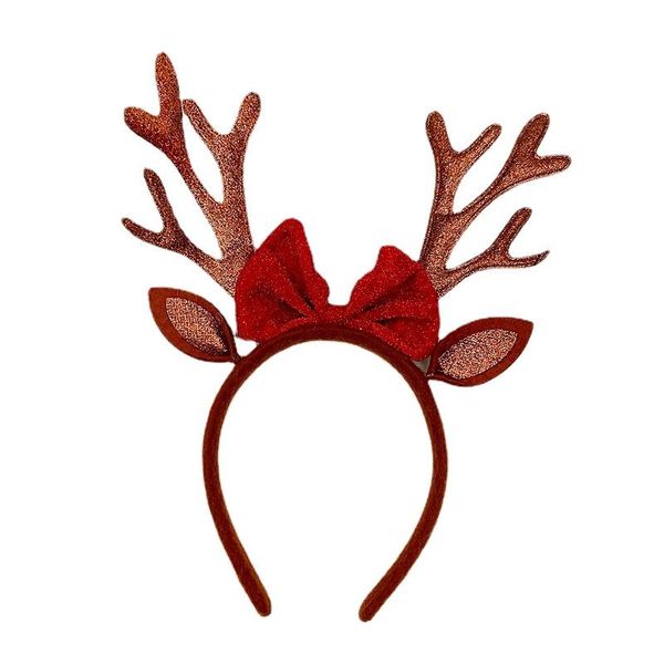 

hair clips & barrettes custom christmas deer hoop plush sequins antler headband holiday decoration props children's, Golden;silver