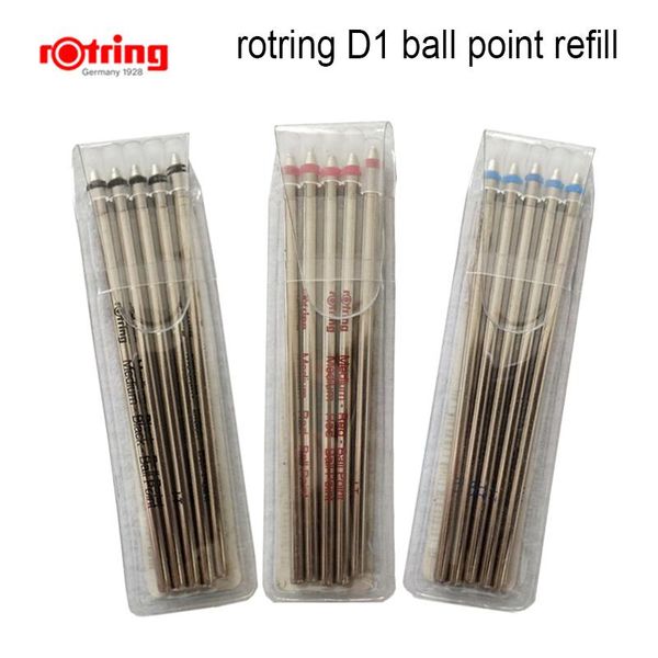 

ballpoint pens rotring d1 m refill blue/black/red 5pcs/lot, Blue;orange