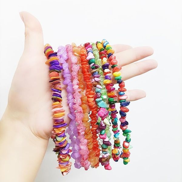 

chokers charming stone beads choker necklaces elastic stretch necklace jewelry for women and girls, Golden;silver