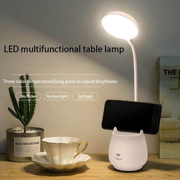 

table lamps small pen holder rechargeable reading desk lamp eye protection study student bedroom dormitory bedside nightlight