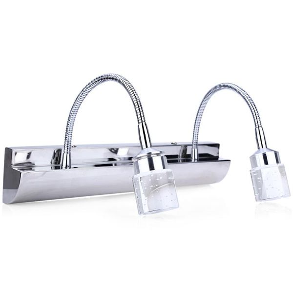 

crystal led stainless steel bathroom mirror light hose water fog lamp wall lamps