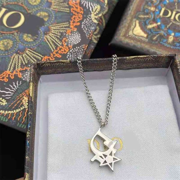 

family medieval pearl letter bow beautiful temperament women's new necklace, Silver