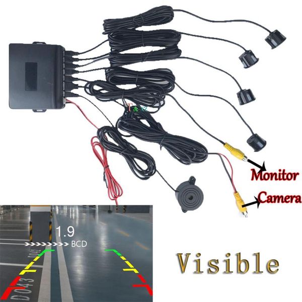 

car rear view cameras& parking sensors 2021 original visible sensor 4 video system for monitor camera blind safe parktronic car-detector