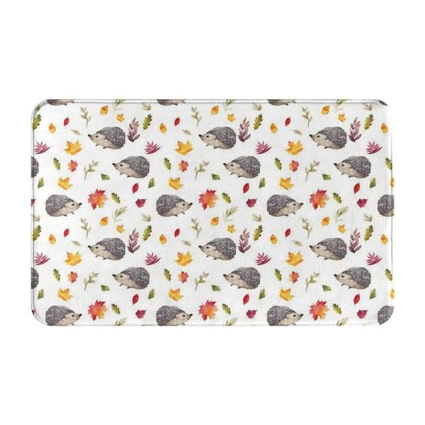 

carpets door mat,entrance,balcony,hallway,kitchen,bedroom carpet,fall leafy hedgehog carpet 19.5*31.5 inch