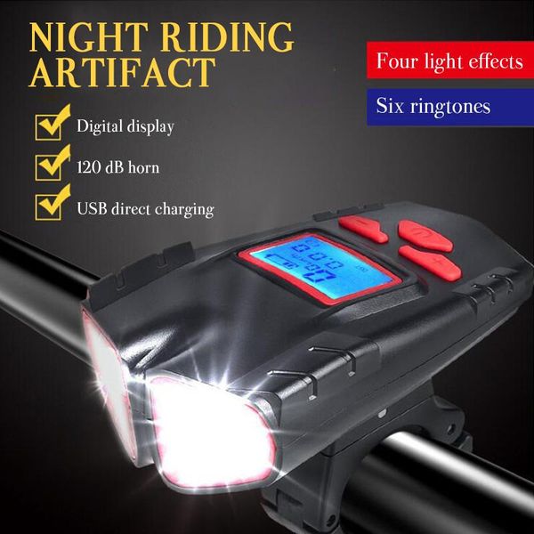 

bike lights wireless bicycle computer mtb cycling odometer satch speedometer integrated headlight horn accessories