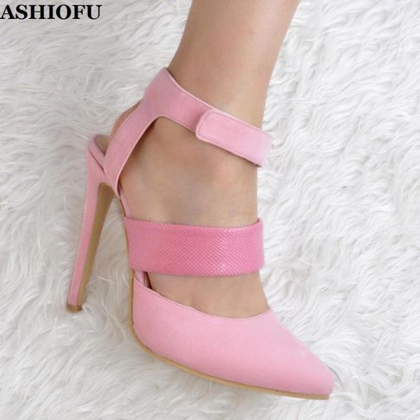 

dress shoes ashiofu handmade ladies high heel pumps slingback sticker ankle strap party evening club fashion court, Black