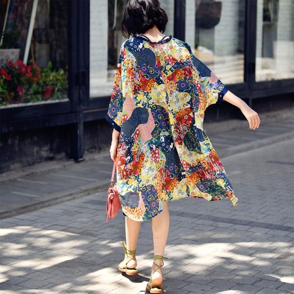 

women's blouses & shirts micoco c2126c light cotton and linen bat sleeves in the long shirt, White