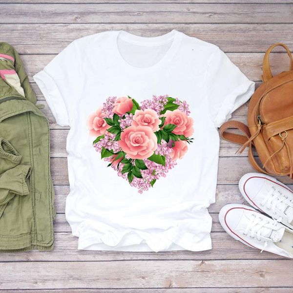 

mens casual sweet tumblr t shirts clothing lover cute flower floral men print ladies graphic female tee shirt, White;black