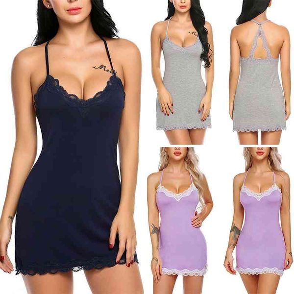 

pajamas suspender lingerie modal nightdress lace skirt, Black;white