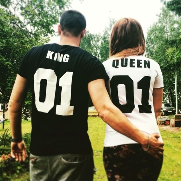 

men summer tshirts women lovers tees queen 01 king 01 tees short sleeved _yw_rw, White;black