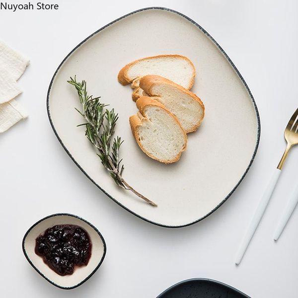 

dishes & plates nordic 10.5inch irregular ceramic plate western steak dessert restaurant special shape creative dish kitchen supplies