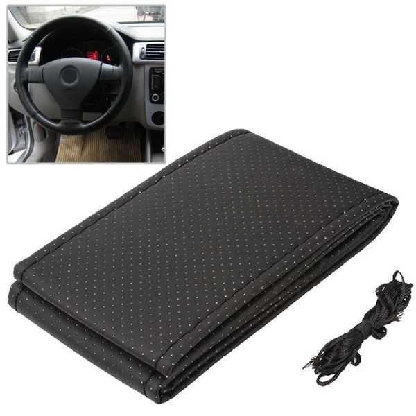 

steering wheel covers 1pc soft pu leather diy with needle and thread set interior accessories