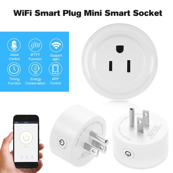 

mini smart wifi socket remote control by phone timing function voice for amazon alexa and google home ifttt fingerprint access