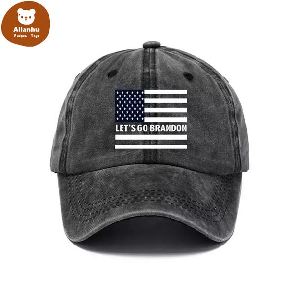 Давайте поехать Brankon Ball Hat Anti BiDen забавный юмор бейсболка Cap Snapbacks US флаг звезды полосы FJB печати джинсовые шляпы Трамп 2024 Политические костюмы G80UARV 591W