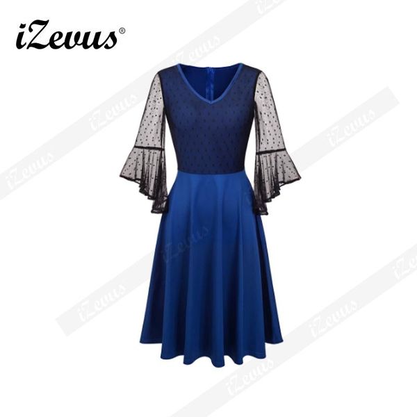 

women solid dress v neck lace bodice mesh sleeve half a line spring summer casual dresses, Black;gray