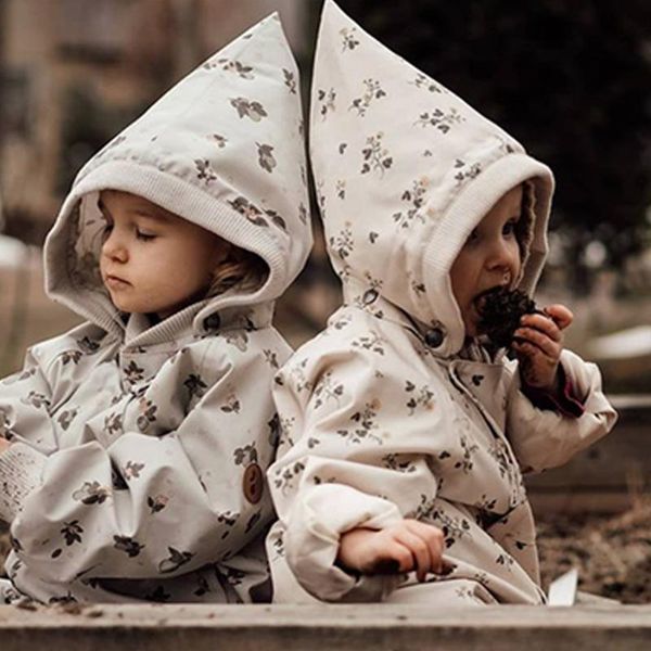 

coat deepin* children's jacket autumn and winter boys girls mid-length pear-shaped pattern cute design windbreaker hoodie, Blue;gray