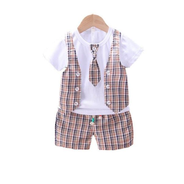 

clothing sets summer children fashion baby boys trendy t shirt shorts 2pcs/sets kids infant cotton clothes toddler casual tracksuits, White