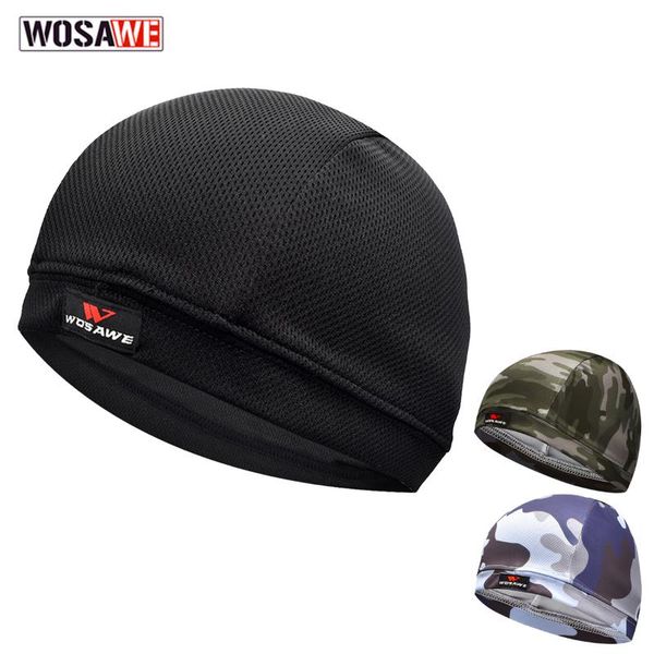 

cycling cap breathable under helmet quick-dry bike liner beanie caps motorcycle bicycle hearwear hat & masks, Black