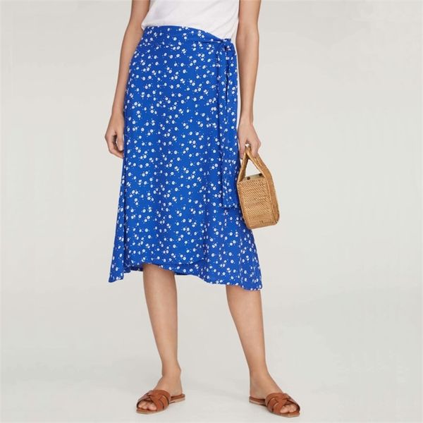 

summer female skirt casual flower print bow decorative 210430, Black