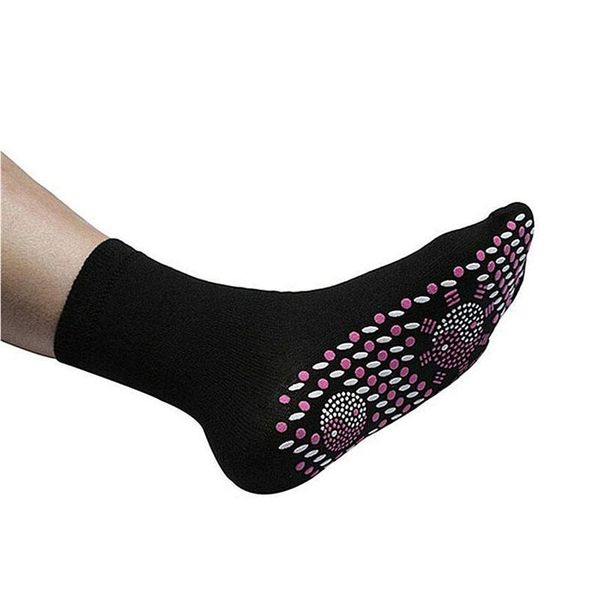 

socks self heating warm tourmaline magnetic sports foot massage aia99, Black