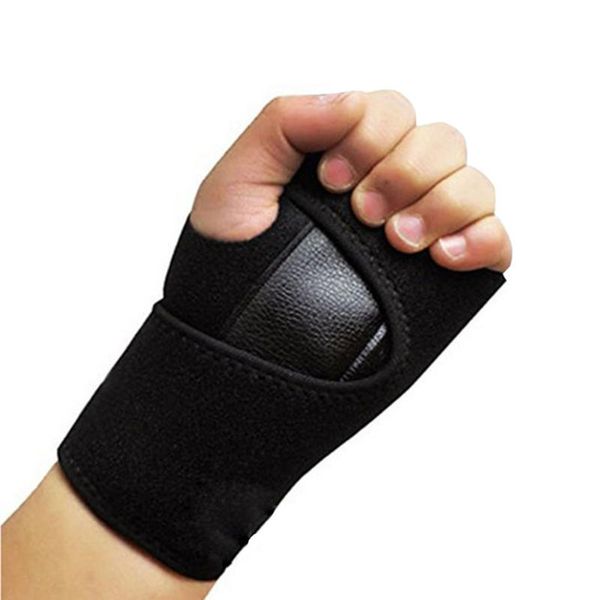 

wrist support sports brace with thumb stabilizer adjustable wrap for volleyball badminton tennis basketball weightlifting, Black;red