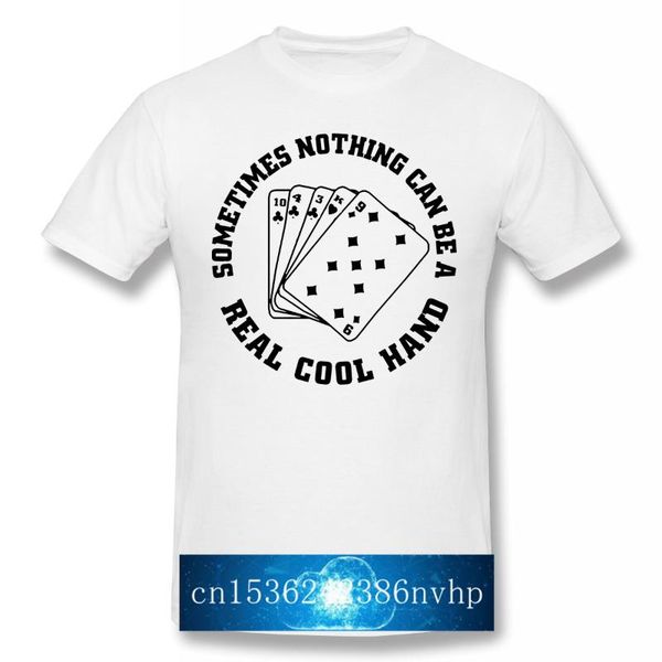 

men clothing graphics poker card t-shirt cool hand luke inspired fashion short sleeve men's t-shirts, White;black