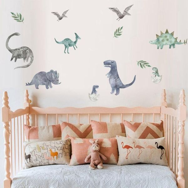 

window stickers creative watercolor wall cartoon animal leaf mural diy background pvc bedroom home decoration