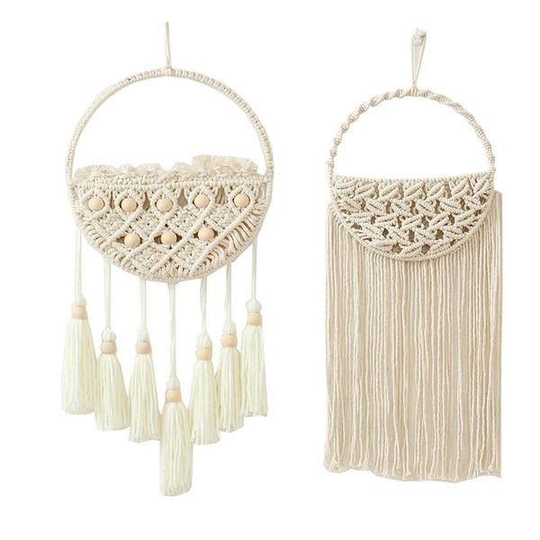 

tapestries hand-woven wall hanging beige macrame modern bohemian tapestry room for bedroom home dorm party decorations